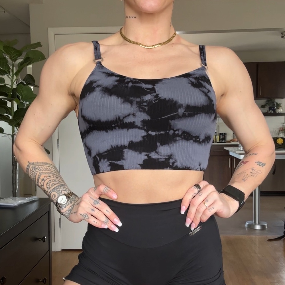 Tie Dye Seamless Bra - Crystal Charcoal